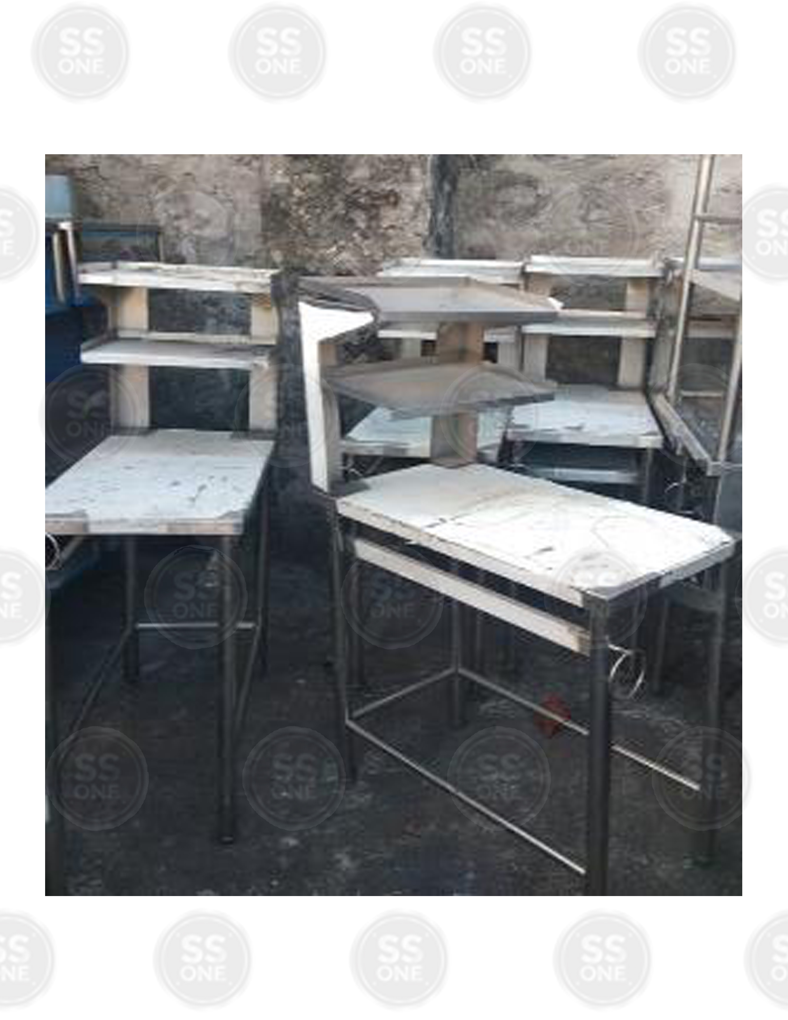 FRENCH FRIES WORKTABLE W/ OVERSHELF